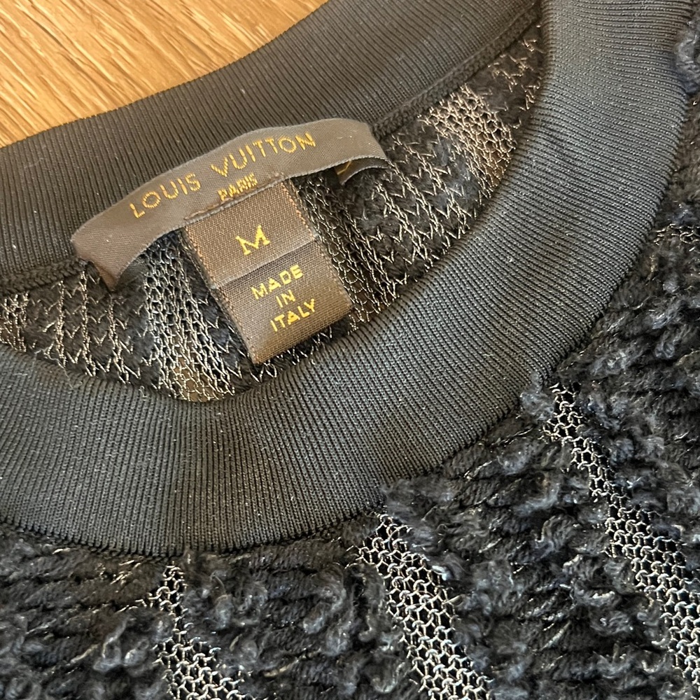 Louis Vuitton Black Textured Long Sleeve Dress - Picture 7 of 10